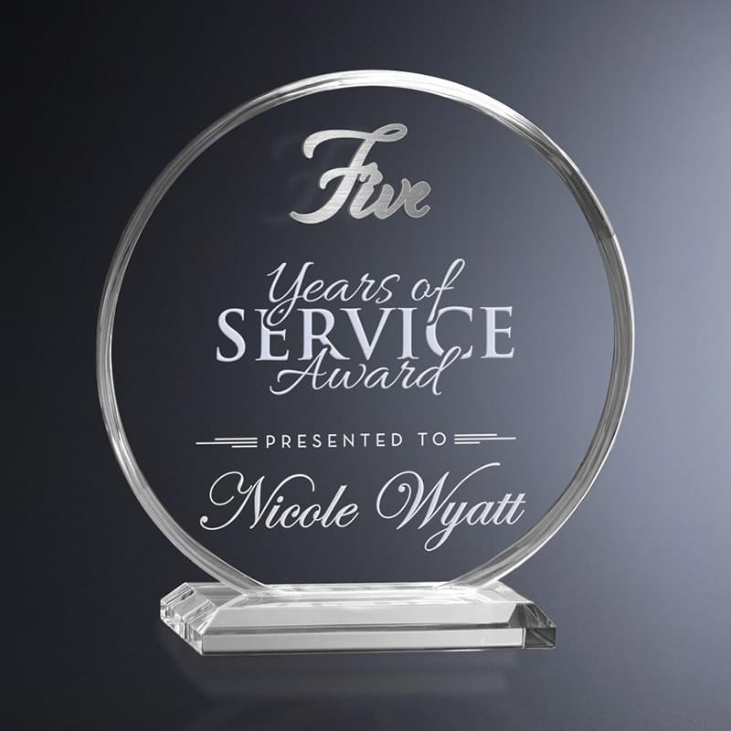 Crosby Circle Years of Service 7" W