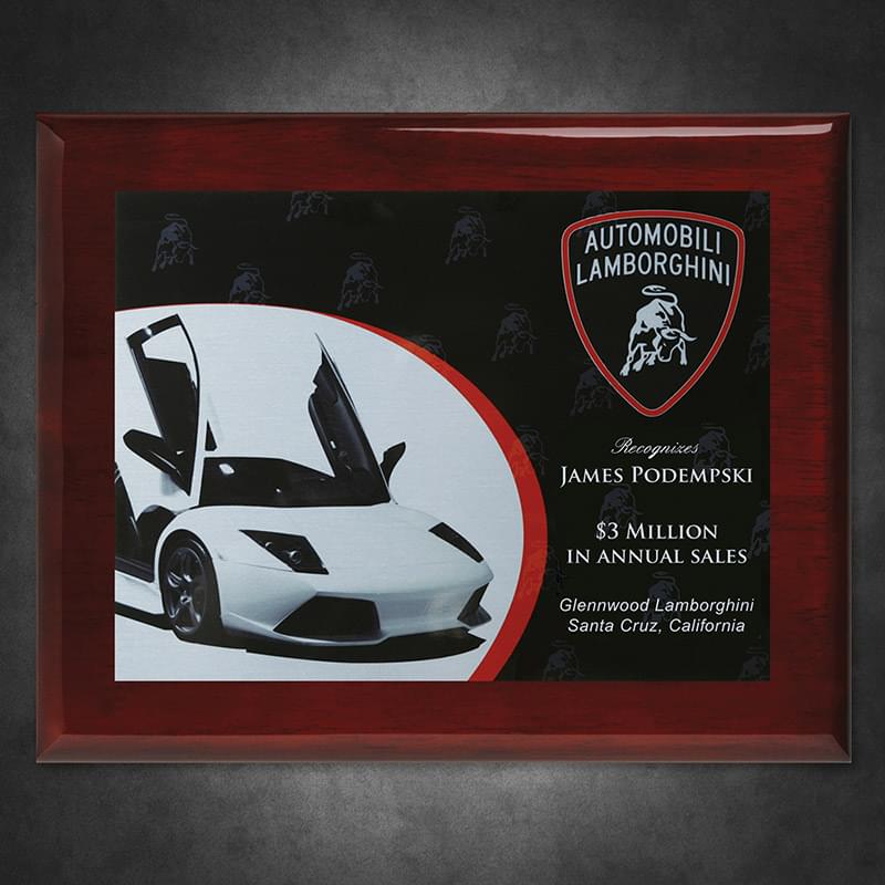Aberdeen Rosewood Plaque 12" x 15" with Sublimated Plate