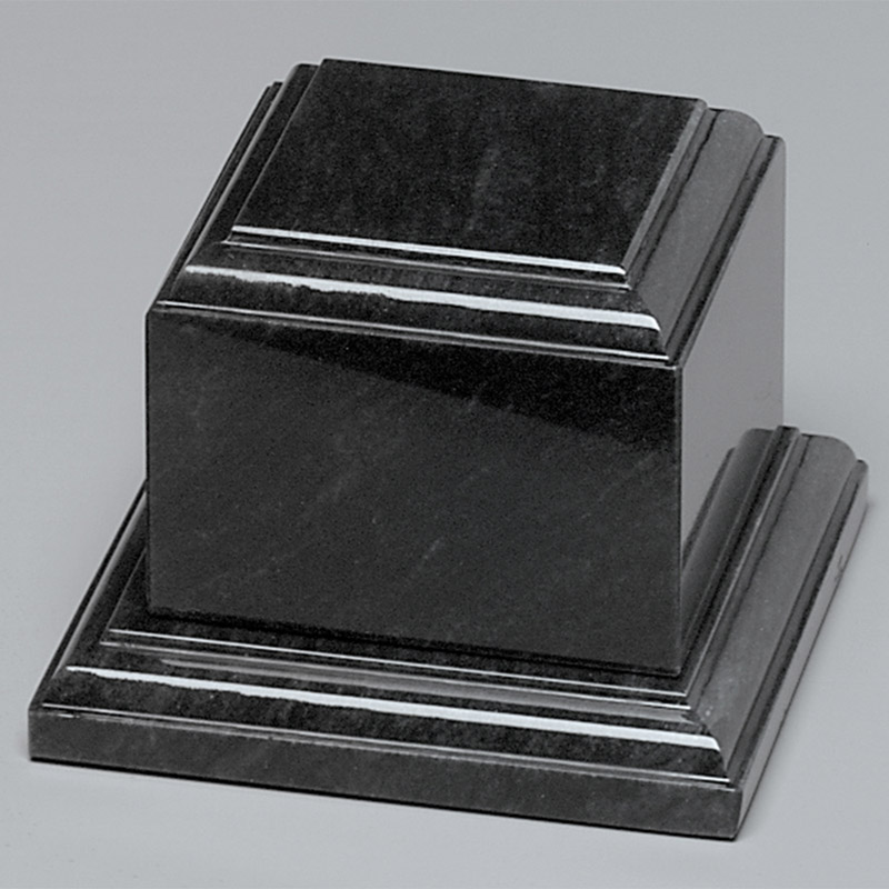 Black Marble Tiered Base 3"