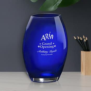 Cobalt Oval Vase 10-1/2"