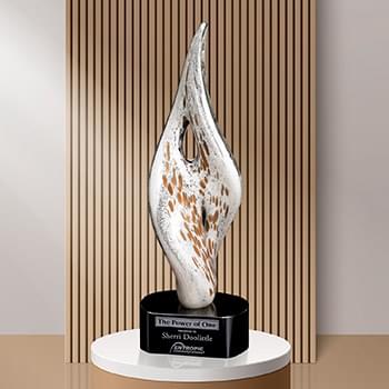 White Swirl Award 15"