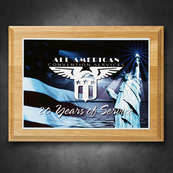 Alder Wood Plaque 9" x 12" with Sublimated Plate