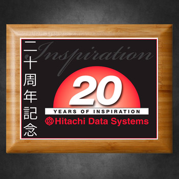 Bamboo Plaque 7" x 9" with Sublimated Plate