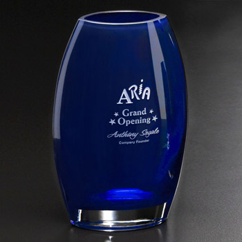 Cobalt Oval Vase 8-1/2"