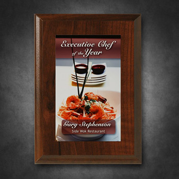 Econo Cherry Plaque 5" x 7" with Sublimated Plate