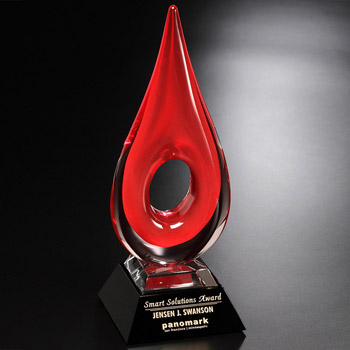 Red Teardrop Award 14"